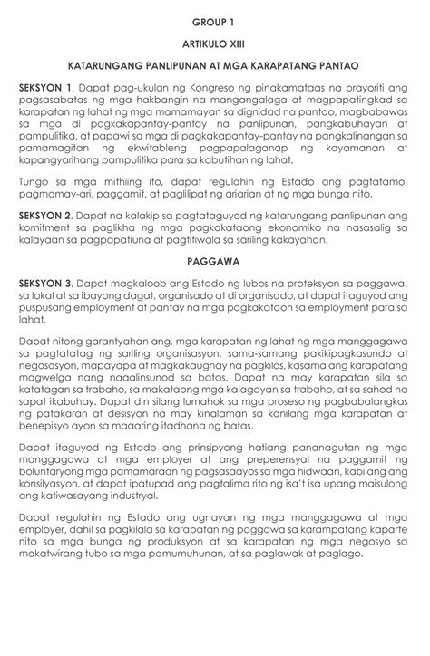 ARTIKULO XIII KATARUNGANG PANLIPUNAN AT MGA .